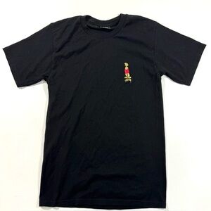 Stussy Raggamon Black Tee Shirt Short Sleeve Size Small